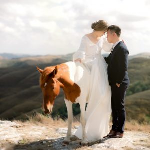 Alternative view of White Draped Satin Dress