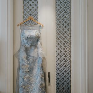 Alternative view of Ice Blue H-Line Cheongsam