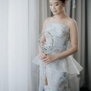Ice Blue H-Line Cheongsam