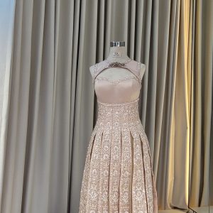 Champagne A-line Dress 3