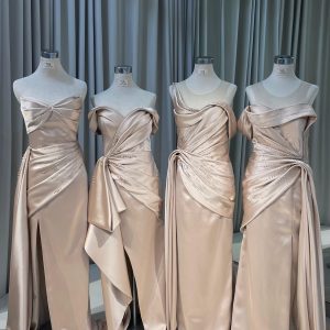 Champagne H-line & Mermaid Dress 2