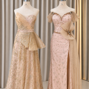 Champagne A-line & Mermaid Dress