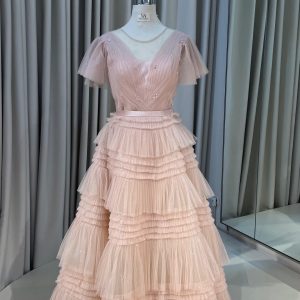 Alternative view of Rose Gold Tiered Tulle Dress