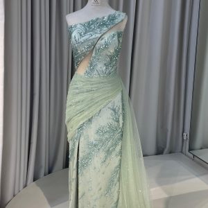 Alternative view of Sage Green Mermaid Dress 3