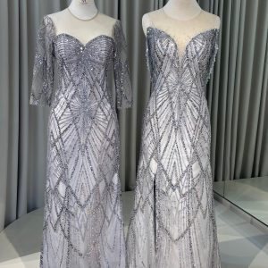 Grey H-line & Mermaid Dress
