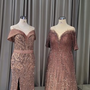 Bronze Mermaid & A-line Dress