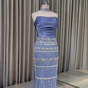 Denim Blue Pencil Midi Dress