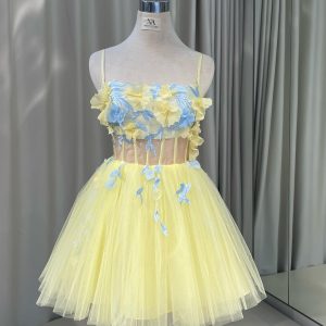 Alternative view of Yellow Tiered Tulle Dress