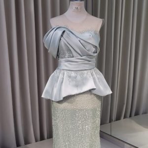 Alternative view of Sage Green See Through H-line Dress