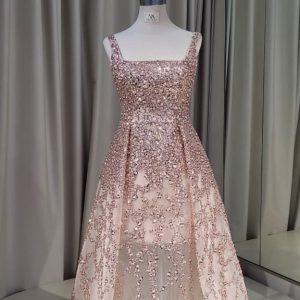 Rose Gold A-line Dress 4