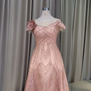 Rose Gold A-line Dress 5