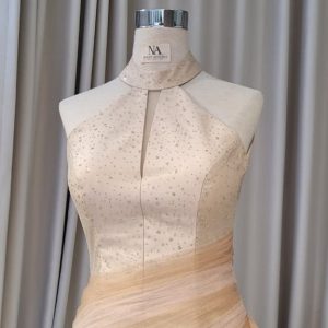 Alternative view of Champagne Halter Neck Mermaid Dress
