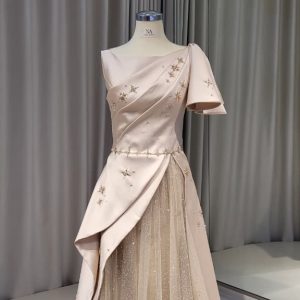 Champagne A-line Dress 4