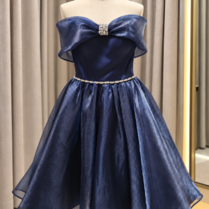 Navy Crystal Bow Dress